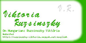 viktoria ruzsinszky business card